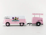 #79672 1/24 Pink Volkswagen T1 Ice Cream Truck with Trailer