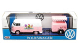 #79672 1/24 Pink Volkswagen T1 Ice Cream Truck with Trailer