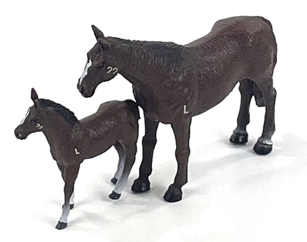 #809BC 1/20 Four Sixes Ranch Quarter Horse Mare & Foal Set