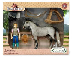 #84245 1/18 Lady Western Rider & Horse Set