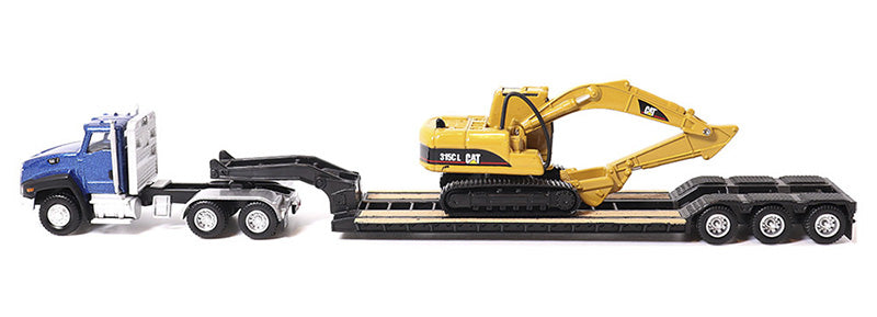#84415 1/87 Cat CT660 Day Cab Tractor with Lowboy Trailer & Cat 315C L Hydraulic Excavator