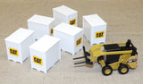 #84675 1/64 Black Peterbilt 579 with Flatbed Trailer, Cat 272D Skid Steer Loader & Pallet Boxes