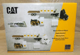 #84675 1/64 Black Peterbilt 579 with Flatbed Trailer, Cat 272D Skid Steer Loader & Pallet Boxes