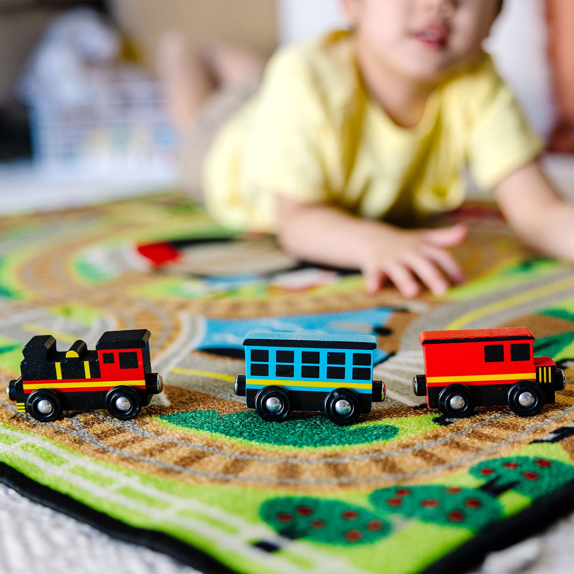 #9554 Round the Rails Train Rug | Action Toys