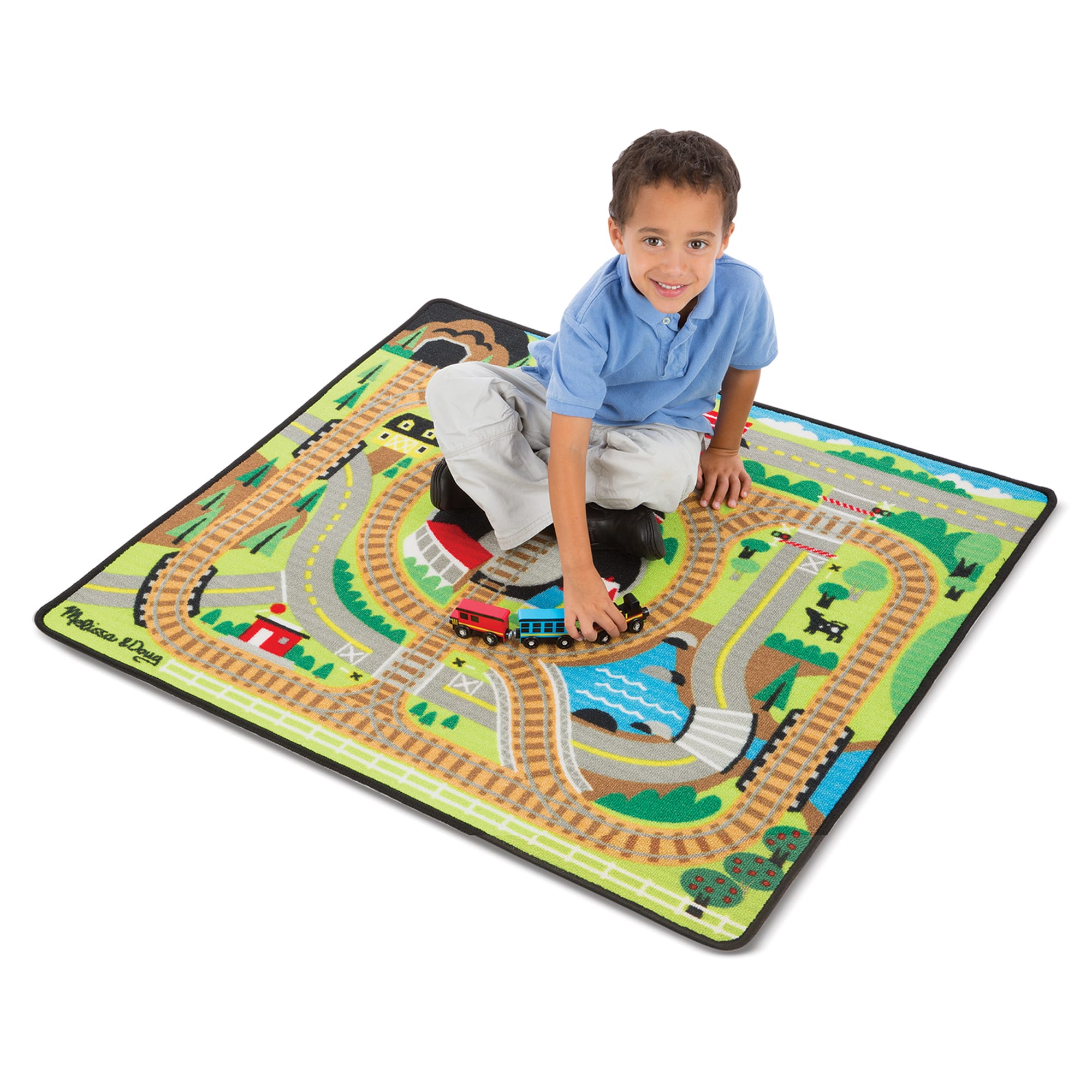 #9554 Round the Rails Train Rug | Action Toys