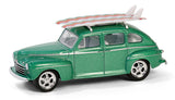 #97160-A 1/64 1946 Ford Fordor Super Deluxe with Roof Rack & Surfboards