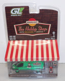 #97170-EG 1/64 Hobby Shop 2019 Ford Transit LWB High Roof Van with Car Jack & Battery Charger- Green Chrome Chase