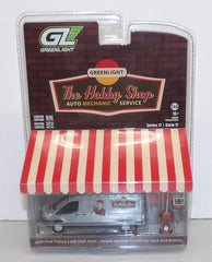 #97170-ER 1/64 Hobby Shop 2019 Ford Transit LWB High Roof Van with Car Jack & Battery Charger - Raw Metal Chase