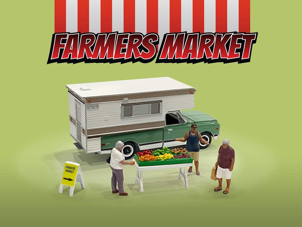 #AD-76501MJ 1/64 American Diorama Farmers Market Set