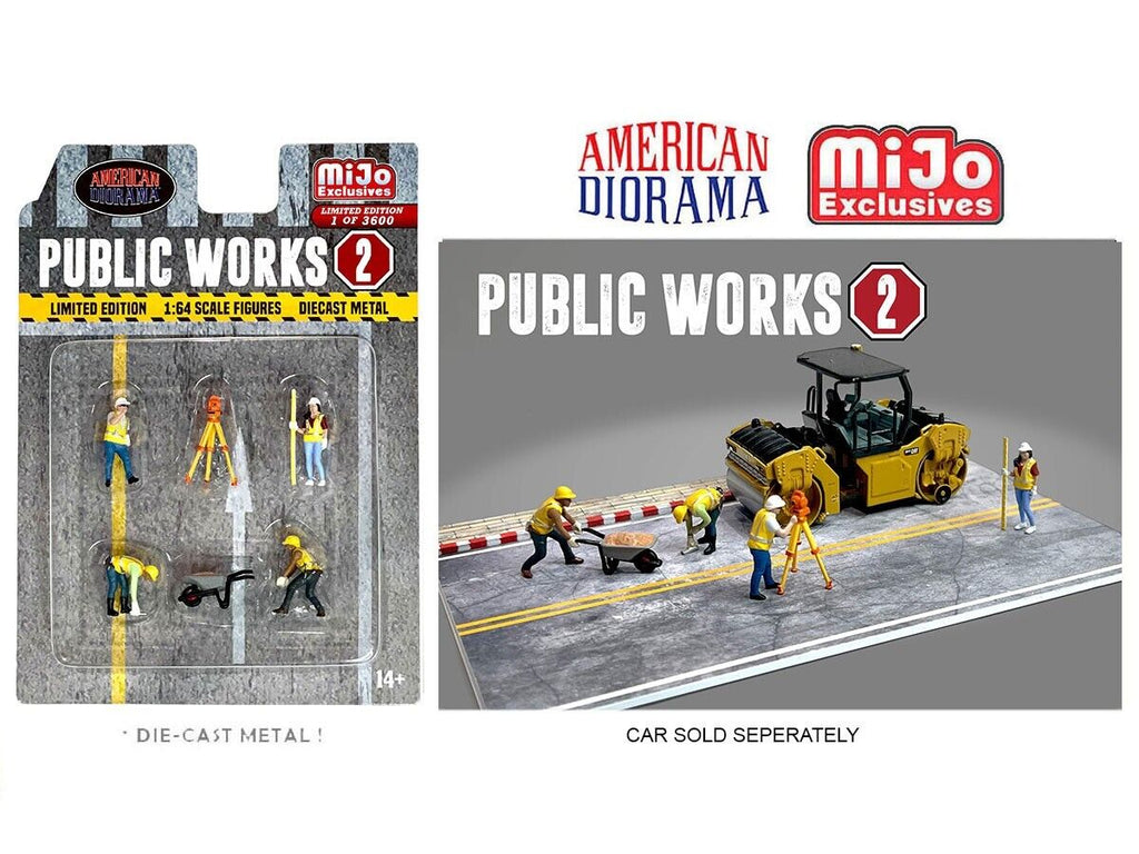 #AD-76519MJ 1/64 American Diorama Public Works 2 Figures Set