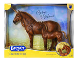 #B-TR-10082 1/9 Cyrus & Solana Unicorn Stallion & Foal Set