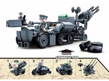 #B0681 WWII Army 4-in-1 Armored Vehicle Building Brick Kit