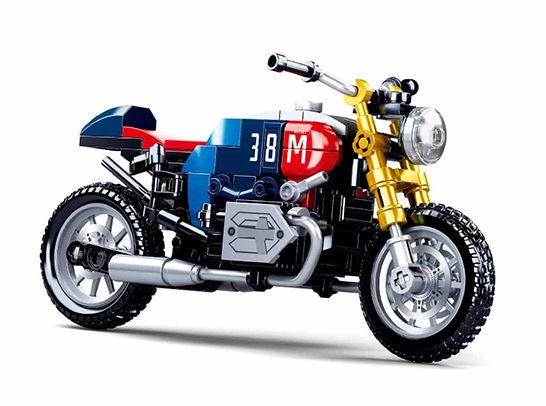 #B0958 Model Bricks Colorful Motorcycle Building Brig Set