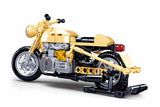 #B0959 Model Bricks Yellow Motorcycle Building Brick Set
