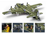 #B1367 WWII Boeing B-17 Flying Fortress Airplane Building Brick Set