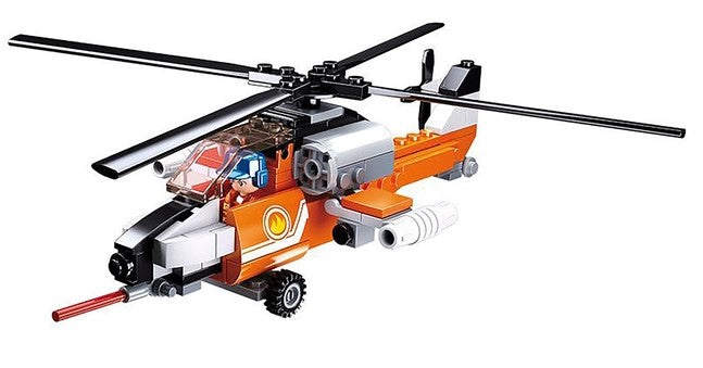 #B667D Aviation Fire Helicopter Building Brick Kit