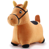 #BHB-13 Bouncy Pals Brown Horse Plush Hopper Ride On