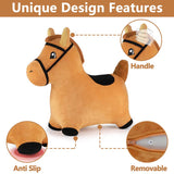 #BHB-13 Bouncy Pals Brown Horse Plush Hopper Ride On