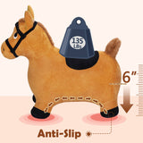 #BHB-13 Bouncy Pals Brown Horse Plush Hopper Ride On
