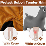 #BHB-13 Bouncy Pals Brown Horse Plush Hopper Ride On