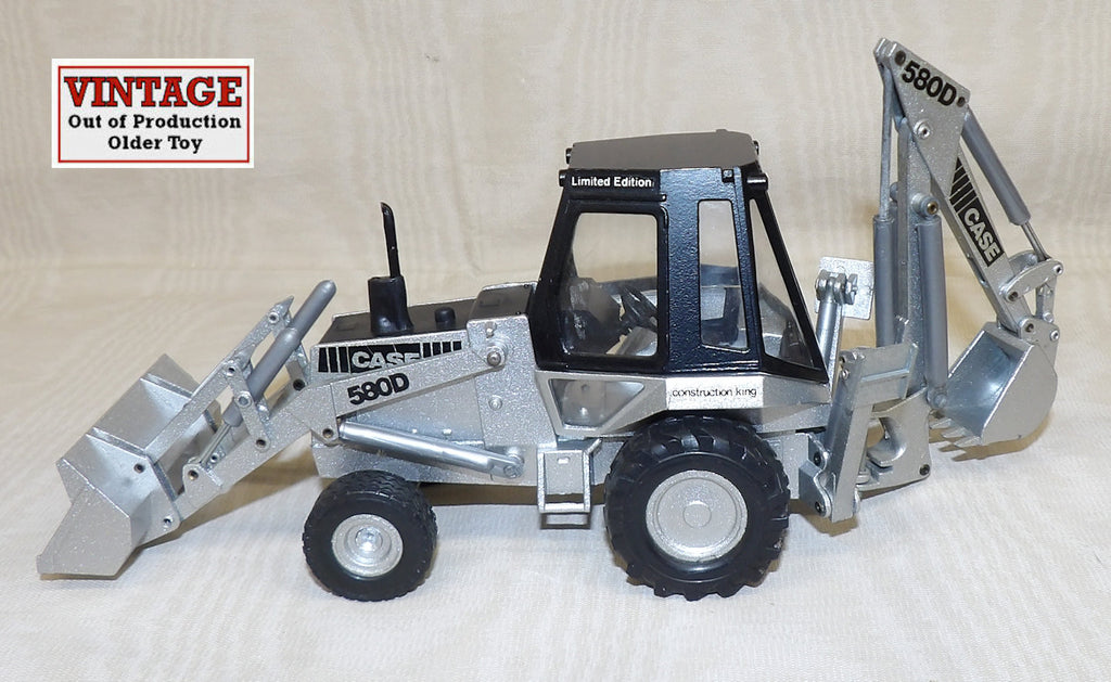 #C2931Sa 1/35 Case 580D Backhoe Loader Silver Limited Edition - No Box, AS IS