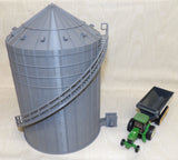 #CB1301 1/64 Large Grain Bin with Steps & Fan, 3-D Printed