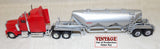 #CB1423 1/64 Red Kenworth Cab with Custom Built Fruehauf 3-Drop Tanker Trailer - No Package, AS IS