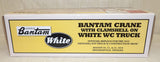#CUST1052 1/50 Shield Bantam Crane with Clamshell on White WC22 Truck, 2010 National Toy Truck'n Construction Show