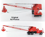 #CUST1052 1/50 Shield Bantam Crane with Clamshell on White WC22 Truck, 2010 National Toy Truck'n Construction Show