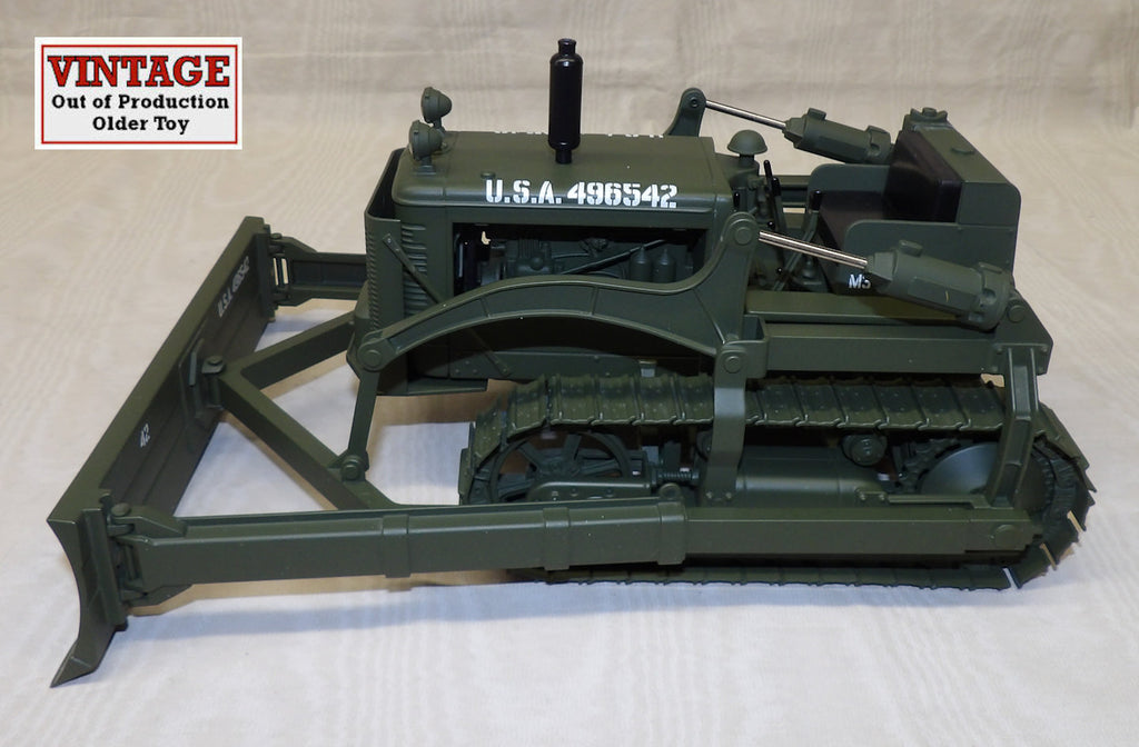 #CUST790 1/16 International TD-14 (M3) Diesel Crawler Tractor with Blade, Military Green
