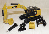 #D62 1/64 Caterpillar 320F L Hydraulic Excavator with 5 Work Tools - Broken Boom Joint, AS IS