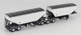 #J164FFGTR0001 1/64 B-Train Grain Trailers, White with Black Frame