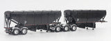 #J164FFGTR0002 1/64 B-Train Grain Trailers, Black with Black Frame