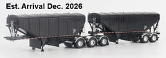 #J164FFGTR0002 1/64 B-Train Grain Trailers, Black with Black Frame