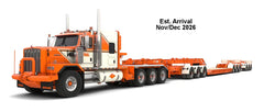 #J164FFGT0001 1/64 Kulak & Sons Trucking Kenworth C500 & 3x3x3 Heavy Haul Lowboy with Jeep & Booster