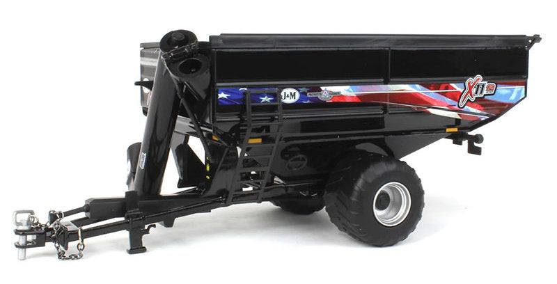#JMM027 1/64 Patriotic Black J&M X1112 X-Tended Reach Grain Cart with Single Wheels