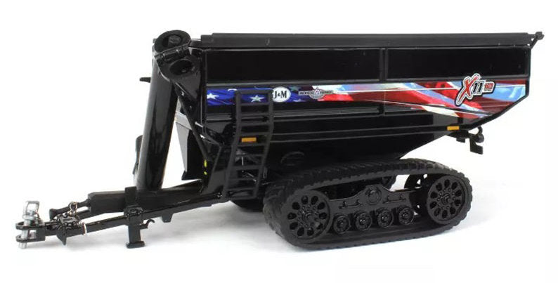 #JMM028 1/64 Patriotic Black J&M X1112 X-Tended Reach Grain Cart with Tracks