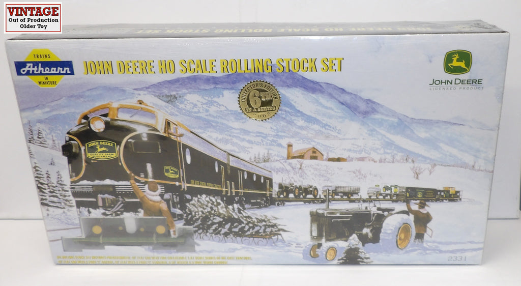 #JP507 1/87 John Deere HO Rolling Stock Set with John Deere 60 Tractors, 6th in a Series - Opened Box, AS IS