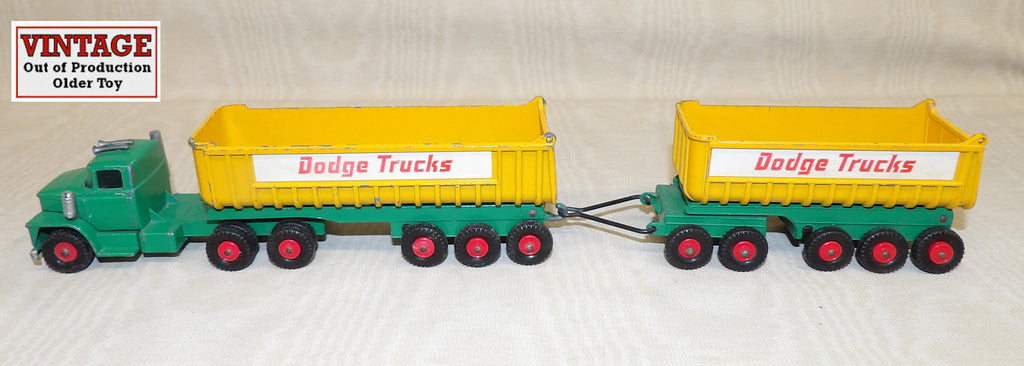 #K16-1A Matchbox Dodge Truck with Fruehauf Tipper Trailers - Used, No Box, AS IS
