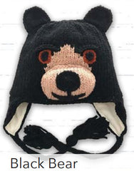 #KC011 Youth Black Bear Animal Hat