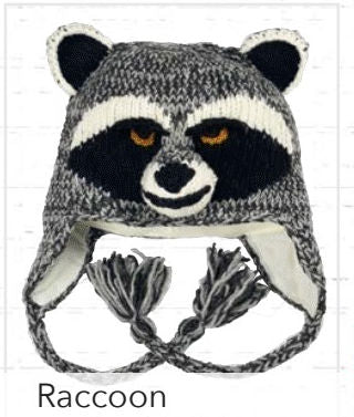 #KC012 Youth Raccoon Animal Hat