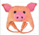 #KC024 Youth Pink Pig Animal Hat
