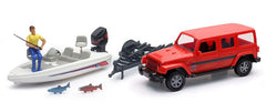 #37186 1/18 Xtreme Adventure Jeep Wrangler with Fishing Boat