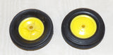 #SY139 1/16 Plastic Front Tractor Tire with Yellow Rim, Pair - AS IS