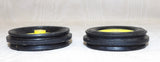 #SY139 1/16 Plastic Front Tractor Tire with Yellow Rim, Pair - AS IS