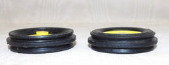 #SY139 1/16 Plastic Front Tractor Tire with Yellow Rim, Pair - AS IS
