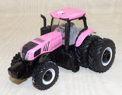 #SY13997 1/64 Pink New Holland Genesis T8.380 Tractor with Duals - Missing Front Fenders, AS IS