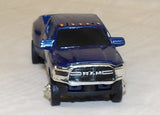 #SY149 1/64 Blue 2020 Dodge Ram 3500 Bighorn Dually Pickup - Missing Front Bumper