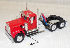 #SY159 1/64 Viper Red White Western Star Day Cab - Broken Fender Light, No Box, AS IS