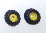 #SY201 1/64 Rubber FWA Tires with Yellow Rims, 5/8" x 1/4"